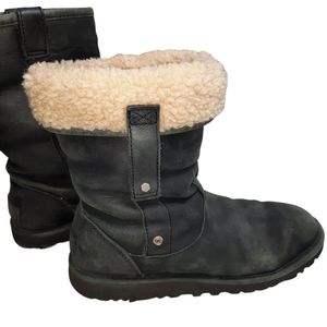Ugg 3-Way Malindi Black Leather Boot SZ 7